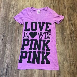 Pink/Victoria’s secret purple tee v neck
